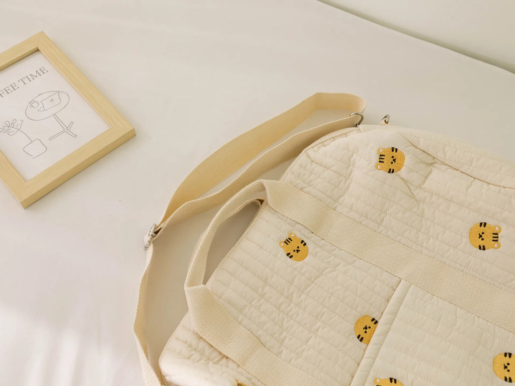 Wickeltasche Bär Umstandspaket Baby Windeltasche Kinderwagen Windel-Organizer Tragbare Einkaufstaschen Reise-Wickeltasche Messenger Bag