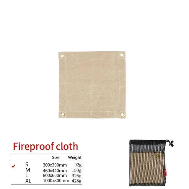 Neue Outdoor-Camping feuerfeste Matte Picknick Barbecue Isolationsmatte flammhemmend Hochtemperatur-Feuerdecke Fiberglasmatte