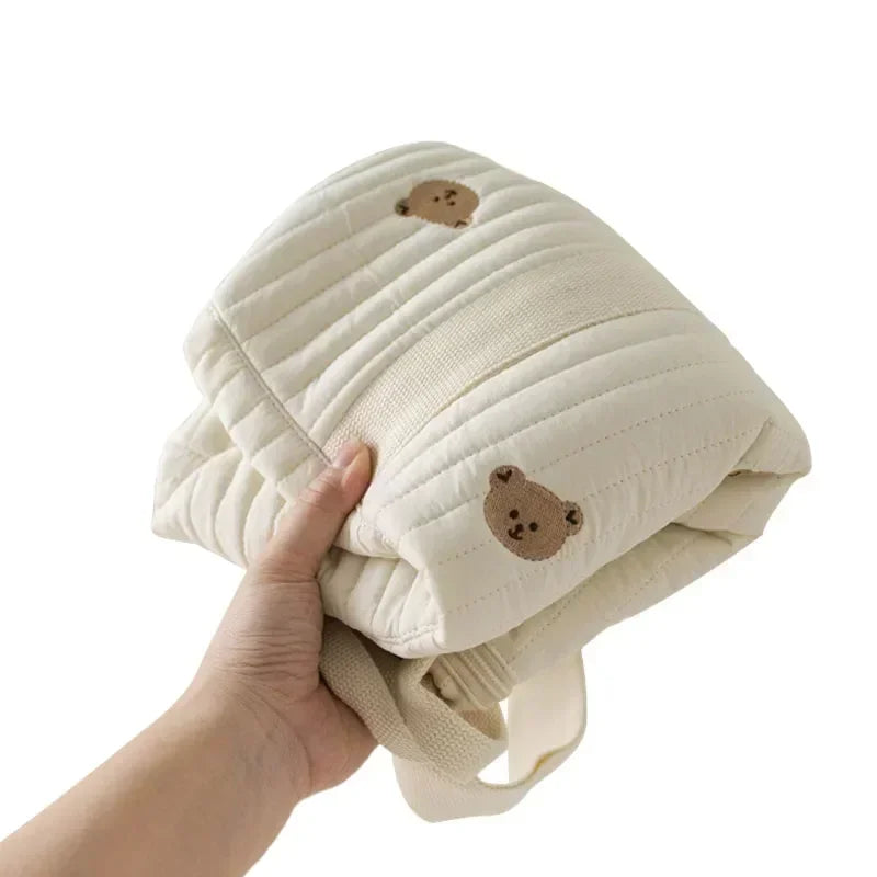 Wickeltasche Bär Umstandspaket Baby Windeltasche Kinderwagen Windel-Organizer Tragbare Einkaufstaschen Reise-Wickeltasche Messenger Bag