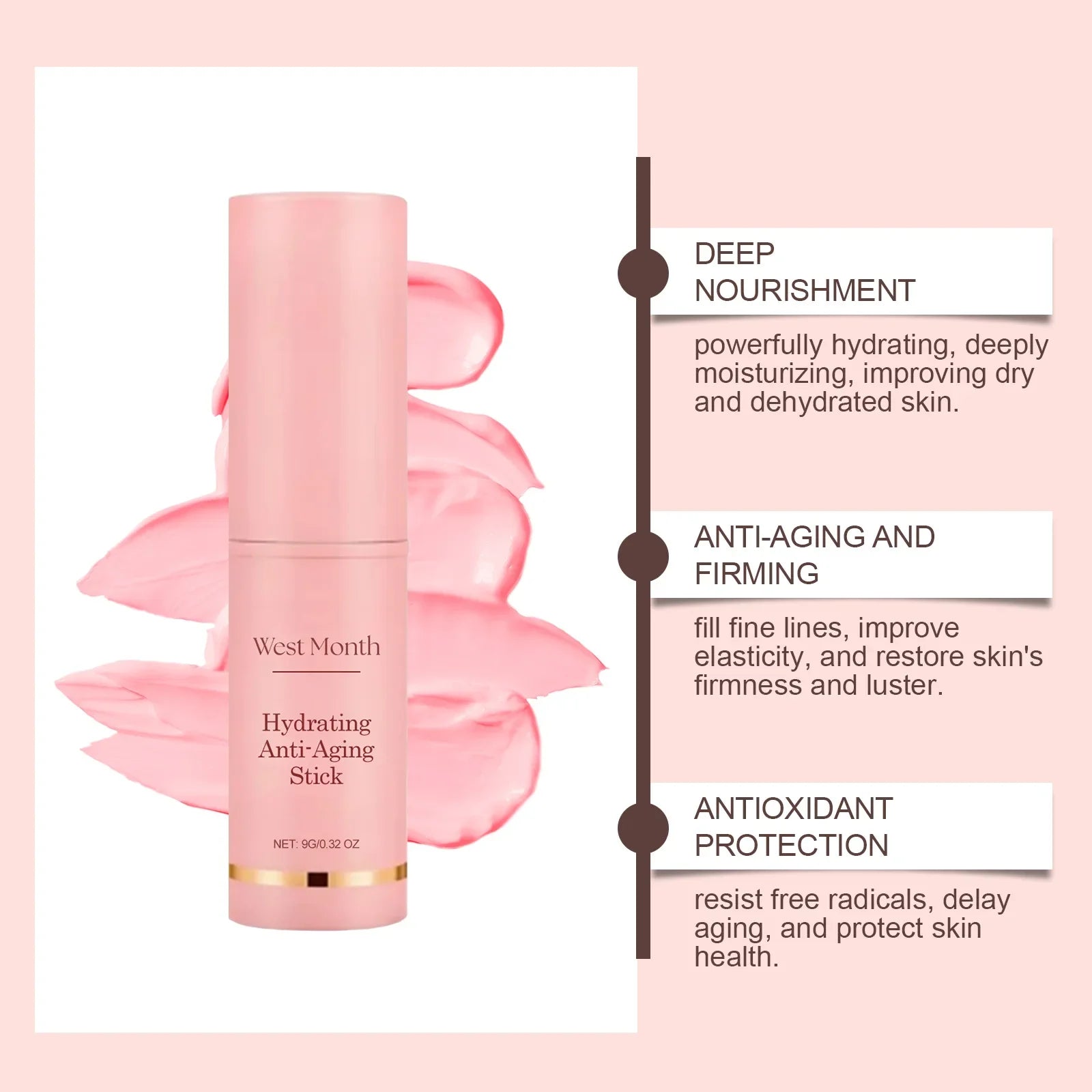 Kollagen Anti-Falten Multi Bounce Balsam Stift Sofortige Anti-Aging Straffung Anhebung Aufhellung Mattierende Gesichtshaut Feuchtigkeitspflege Kosmetik