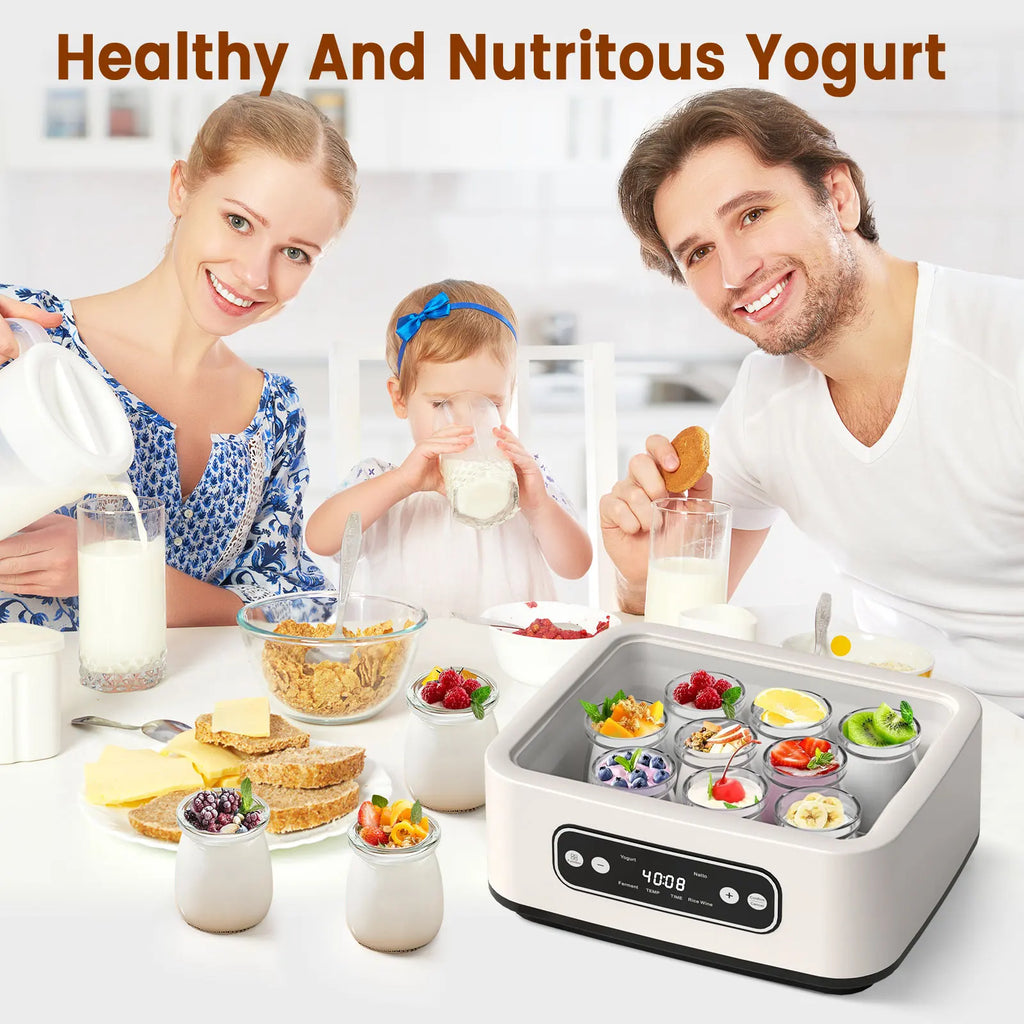 Umweltfreundlicher Probiotischer Joghurtbereiter mit Timer Intelligente Konstanttemperatur-Fermentiermaschine für Joghurt, Natto, Reiswein
