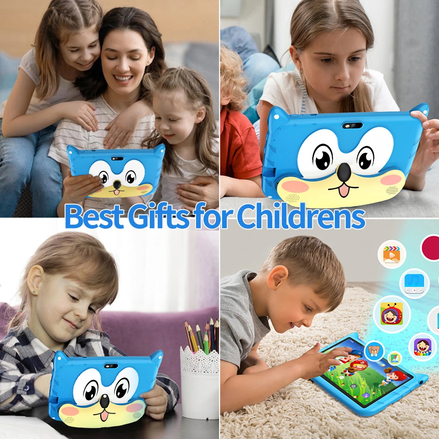 Neue 7 Zoll 5G WiFi Kinder-Tablets Quad Core 4GB RAM 64GB ROM Dual Kameras Android 13.0 Lern-Tablet PC 4000mAh