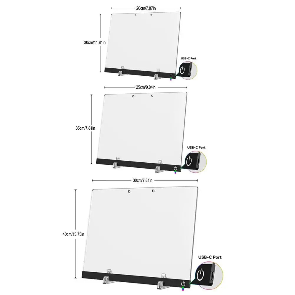 LED-Notiztafel-Nachtlicht mit 7 bunten Stiften DIY Acryl-Nachrichtentafel Kreatives Fluoreszierendes Mal- und Zeichenbrett