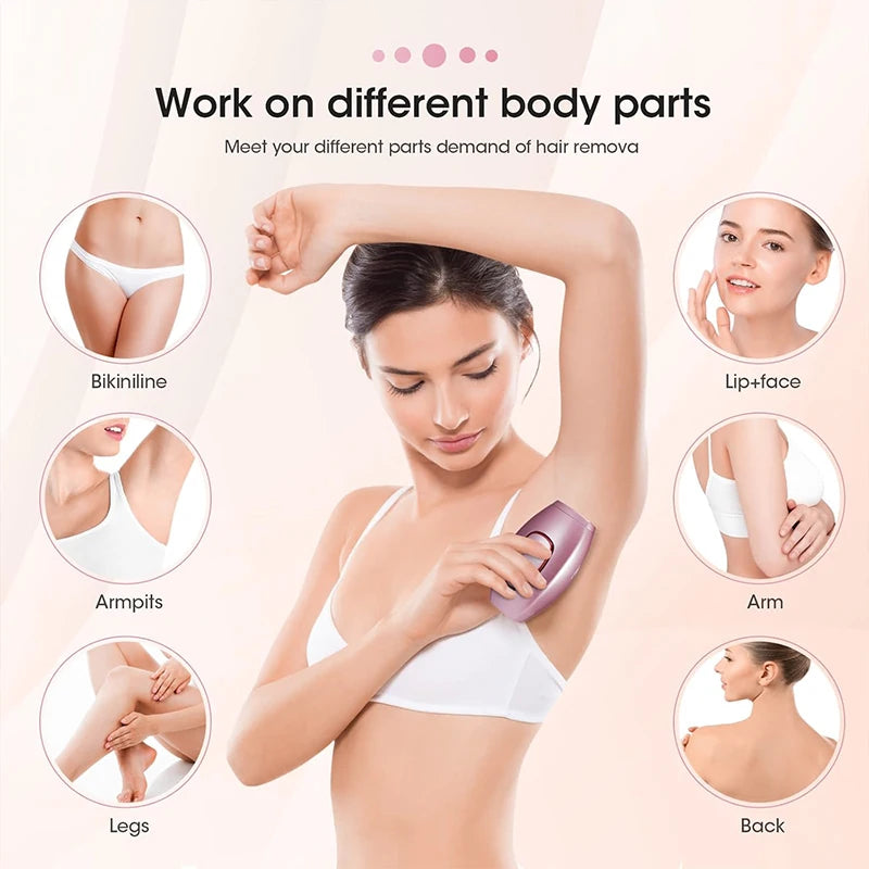 Laser-Epilierer IPL Haarentfernung Laser-Epilierer für Frauen 500.000 Lichtimpulse Epiliergerät Dauerhafte Schmerzlose Haarentfernung