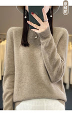100 % Merinowolle Pullover Damen O-Ausschnitt Kaschmir Strickwaren Female Pullover Herbst Winter Freizeit Oberteile Einfarbig Weiche Kleidung