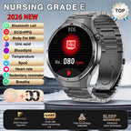 2026 Neue Smartwatch für Pflegeberufe mit EKG+PPG Gesundheitsanalyse Blutdruck Lipide Harnsäure Drahtlose HD-Anruf Smartwatch Herren Damen