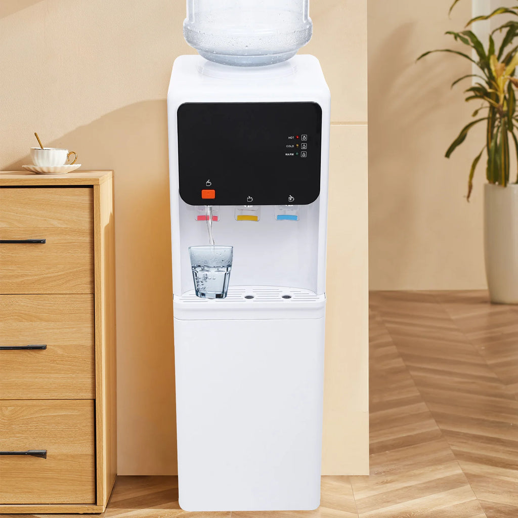 Heiß- und Kaltwasserspender 500W Schnellheizung 75W Kühlung ABS Edelstahl Zuhause Büro Elektrischer Wasserkühler mit Kindersicherung