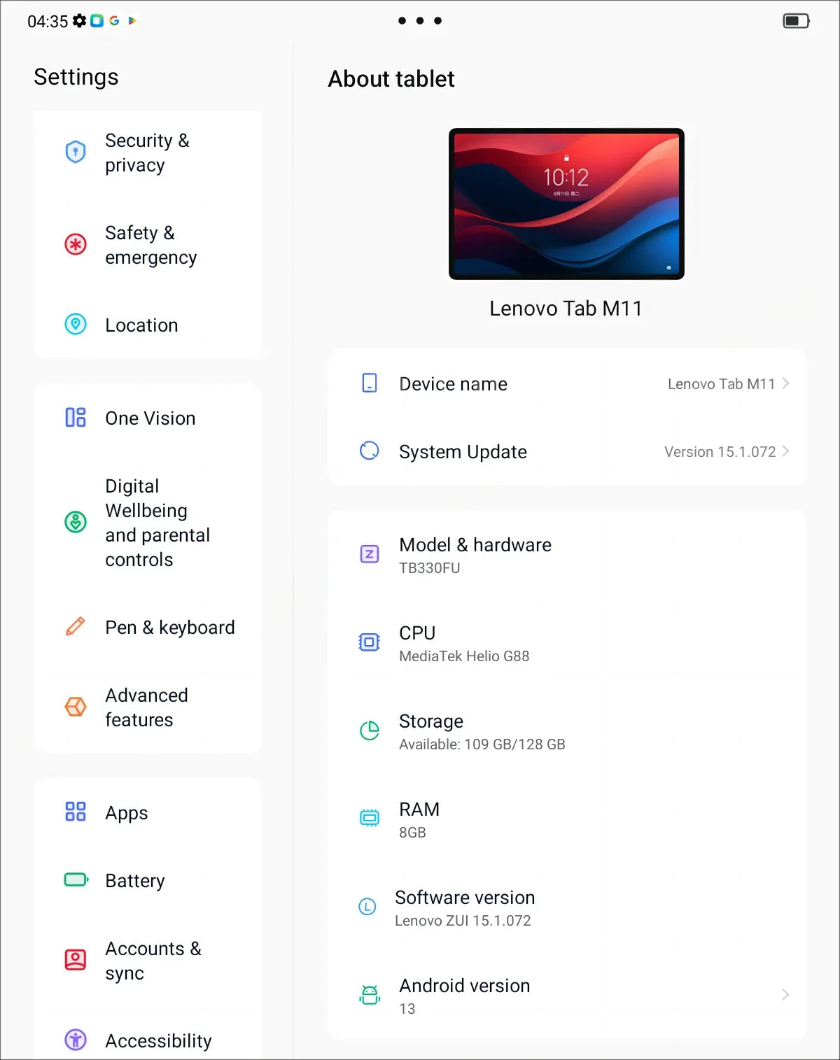 Global Rom Lenovo Tab K10 M11 Wifi LTE MTK Helio G88 Zhaoyang Multi Language 10.95-Zoll 90hz 400nits Gesichtserkennung 7040mAh