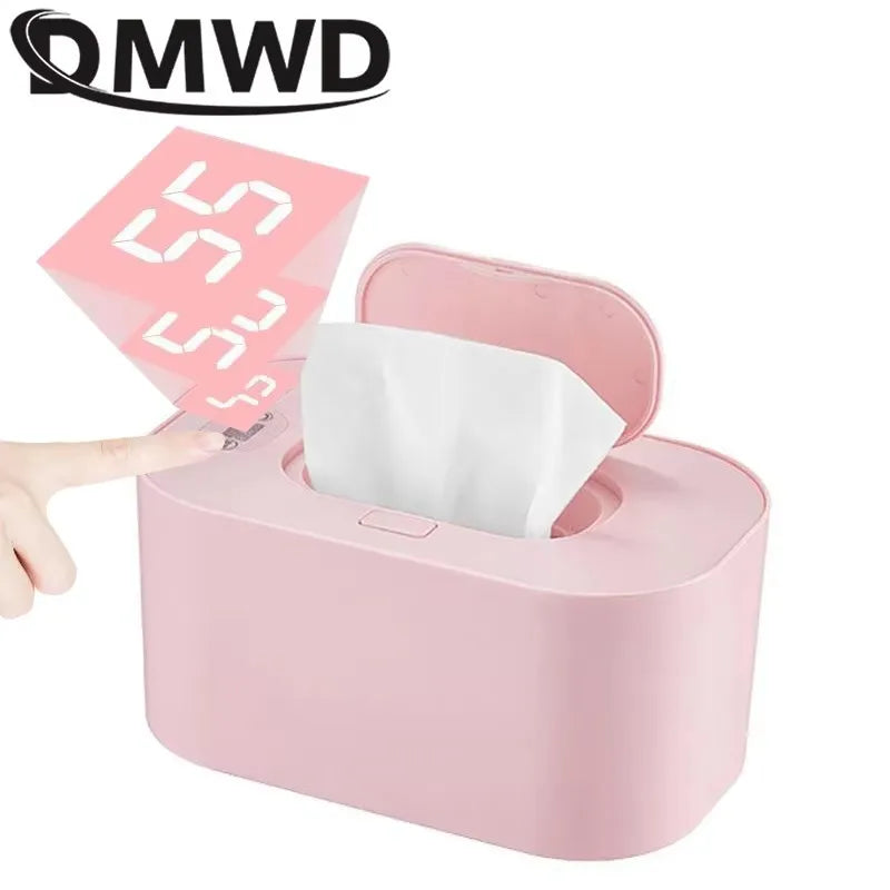 DMWD USB Feuchttücherwärmer Baby-Feuchttücher-Heizgerät Handtuchspender Serviettenheizbox für Zuhause und Auto Feuchttücherwärmer Desinfektionstücher
