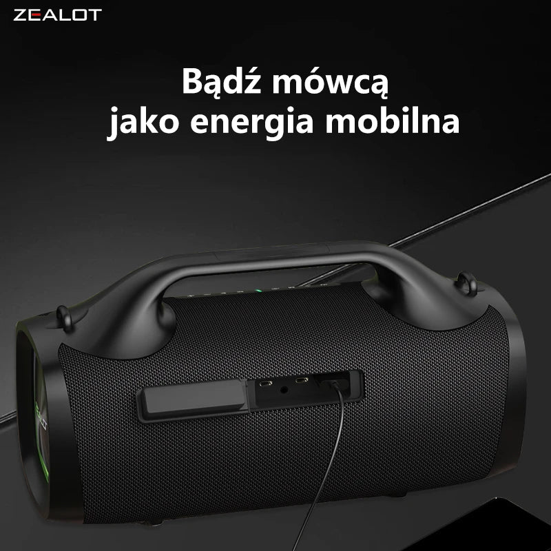 ZEALOT S79 Bluetooth-Lautsprecher 100W Tragbarer Subwoofer HiFi Dual Pairing Schnellladung 24000mAh Akku