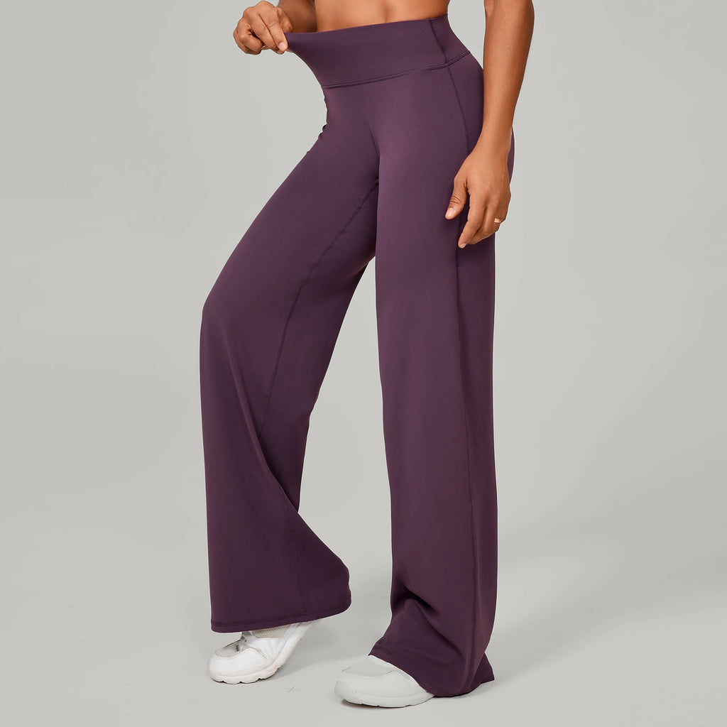 Damen gerade Yoga-Leggings weicher, dehnbarer Stoff Damen-Yogahosen GYM Schweißableitende Eigenschaften Lauf-Sport-Hosen