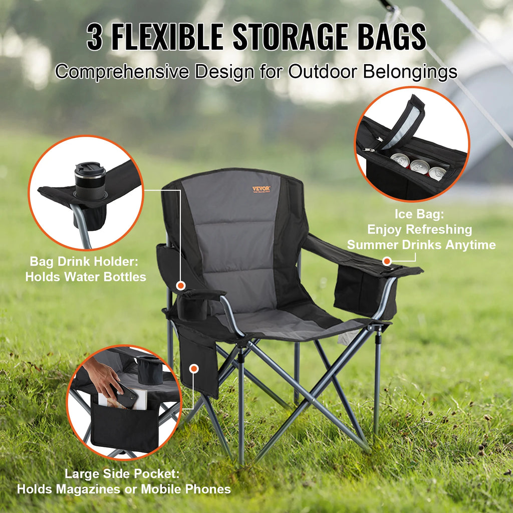 SucceBuy Outdoor-Campingstuhl 350lbs hohe Belastung Ultraleichter Klappstuhl Tragbarer Strandwanderpicknick-Reisesitz Angelwerkzeug