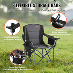 SucceBuy Outdoor-Campingstuhl 350lbs hohe Belastung Ultraleichter Klappstuhl Tragbarer Strandwanderpicknick-Reisesitz Angelwerkzeug