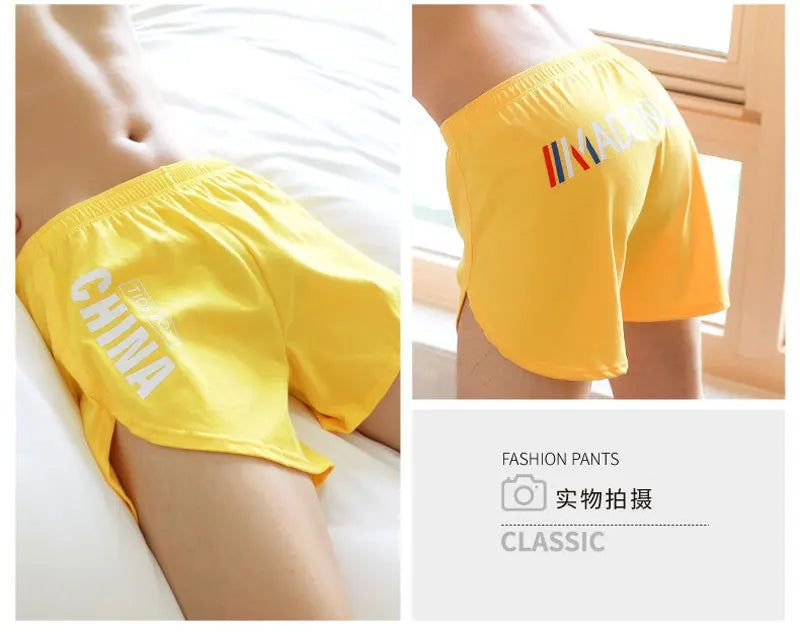 Fashion Locker Herrenunterwäsche 100% Baumwolle Weiche Mittelbund-Boxershorts Atmungsaktive Unterhosen Jungen Große Größen Boxershorts Schlafanzug