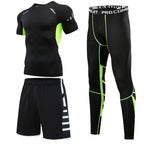 Herren Lauf-Trainingsanzug Fitness Sportbekleidungs-Set Kompressions-Leggings Sportkleidung Gym Enganliegende Jogginghose Rash Guard Lycra