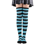Farbige gestreifte Strümpfe Japanische Overknee-Socken Mode Frauen Warmhalten Socken Sexy Schlanke Lange Socken Strumpfwaren JK Cosplay Lolita Y2k