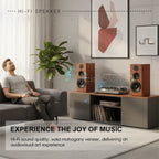 Hochleistungs-Passivlautsprecher, 8 Zoll, Standlautsprecher, 3-Wege-Heim-Audiosystem, 90 dB Empfindlichkeit, Hifi-Holzlautsprecher, ein Paar