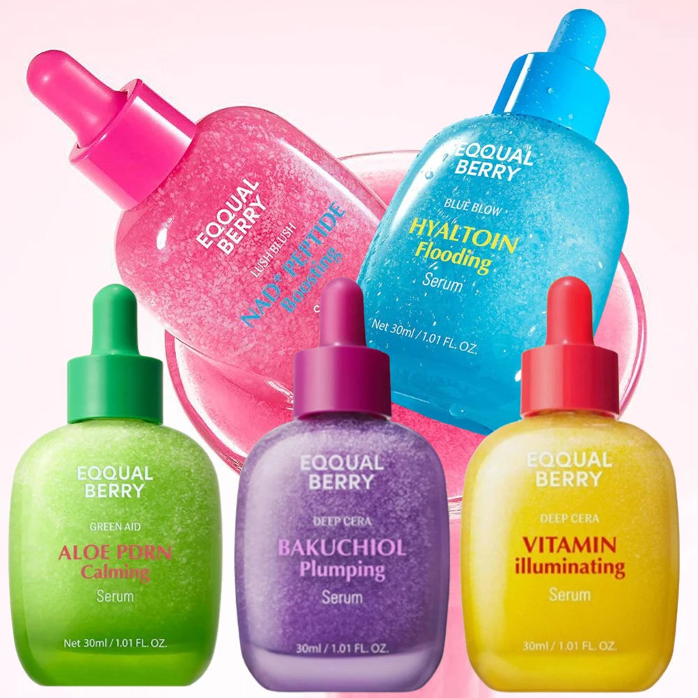 EQQUALBERRY ALOE PDRN & NAD PEPTID Hautpflegeset – HYALTOIN Serum, Bakuchiol Plump Calming Toner Serum Koreanische tägliche Hautpflege