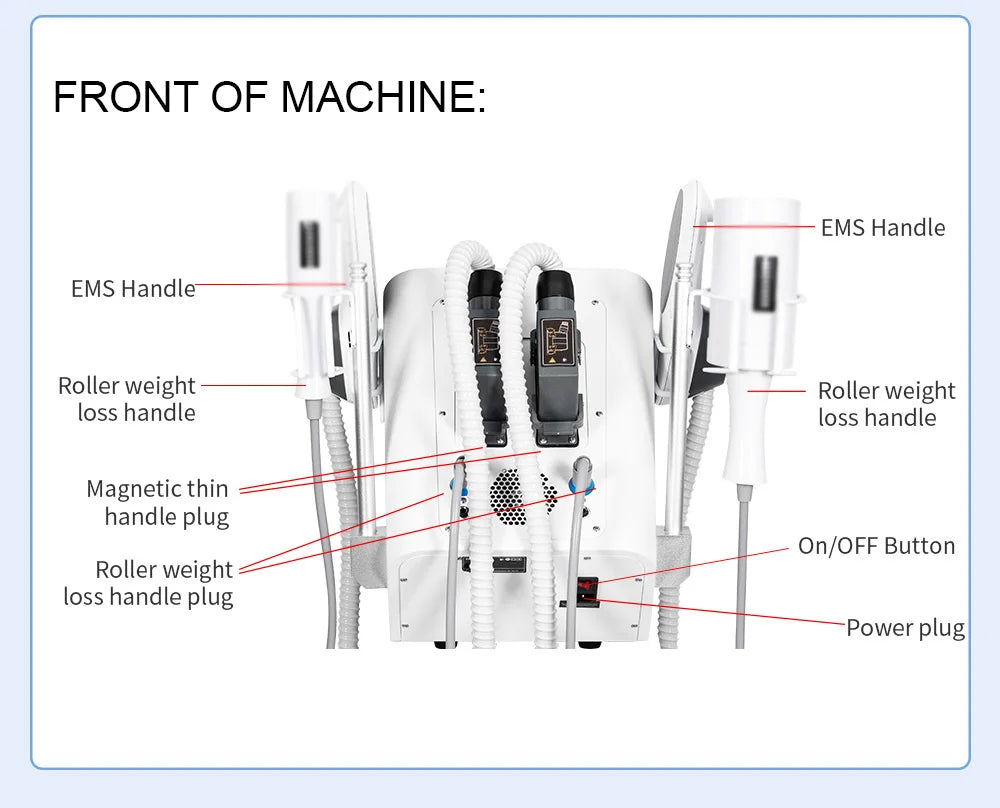 Neues Myoslim Desktop RF Körperformungsgerät Pro Rollenmassage Magnetische Schlankheits-EMS Fettreduzierung Gewichtsverlust Weißes Gerät