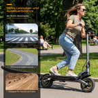 V5Pro Offroad E-Scooter 10 Zoll ABE zertifiziert 500W 48V12.5Ah Geländereifen Dual Federung E-Bremse Voltix APP Deutschland