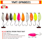 7/9/10 Stück Forellenköder 2,5g/2,6g/3g/3,2g/3,5g/5g Metalllöffel Angelköder Wobbler Casting Jigging Angelzubehör Pesca Döbel