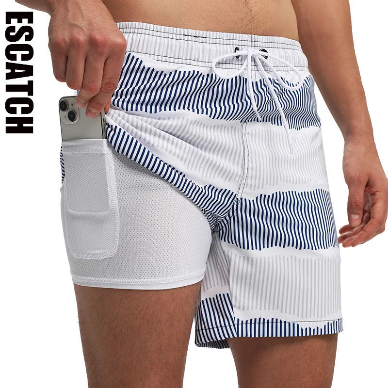 ESCATCH Sommer 2026 Neue Mode Polyester Badeshorts Herren Gym Board Schnelltrocknend Elastischer Bund Traje De Baño Strandhose Hauptbild