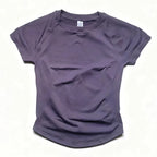 Kurzarm Gym-Top Damen Kleidung Yoga-Top Nahtloses Sportshirt Leichtes Fitness-Workout-Shirt Sport-Tops Active Wear Femme
