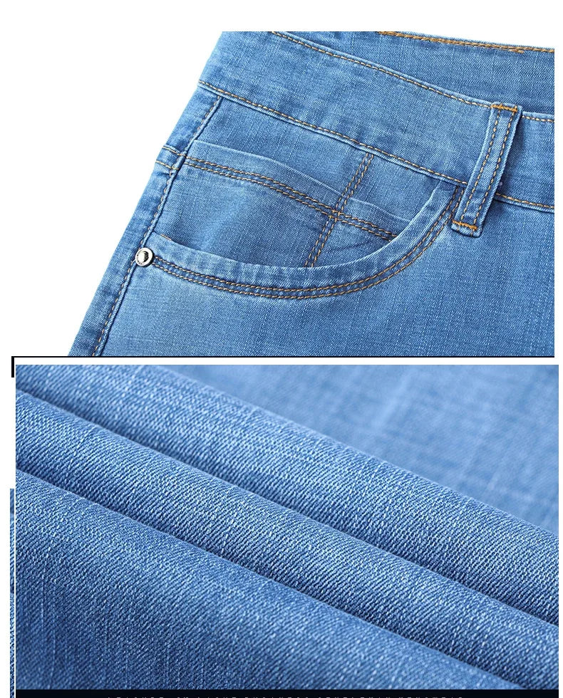 Herrenhose Büro Business Jeans Herren Klassische Blau Schwarz Baumwolle Stretch Straight Denim Hose Herren Marken Hosen