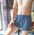 Herrenunterwäsche Boxershorts Gestreifte Lose Shorts Trend Herren Slips 100% Baumwolle Arrow Pants Klassische Basics Hauskleidung Schlafunterhosen