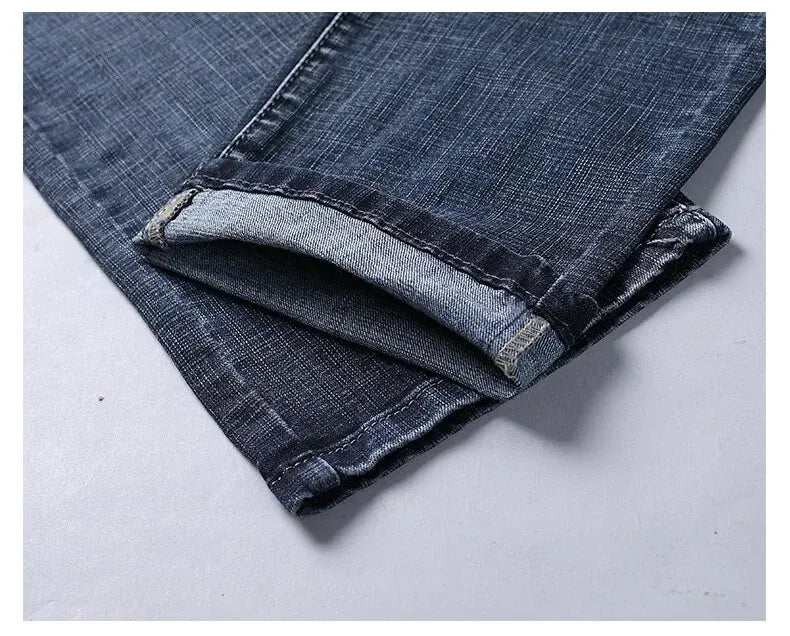 Wthinlee Neue Business Herren Jeans Lässig Gerade Stretch Mode Klassische Blau Schwarz Arbeit Denim Hose Hosen Herren Kleidung