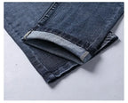 Wthinlee Neue Business-Herrenjeans Lässige Gerade Stretch Fashion Klassische Blau-Schwarze Arbeitsjeans Hose Männer Kleidung