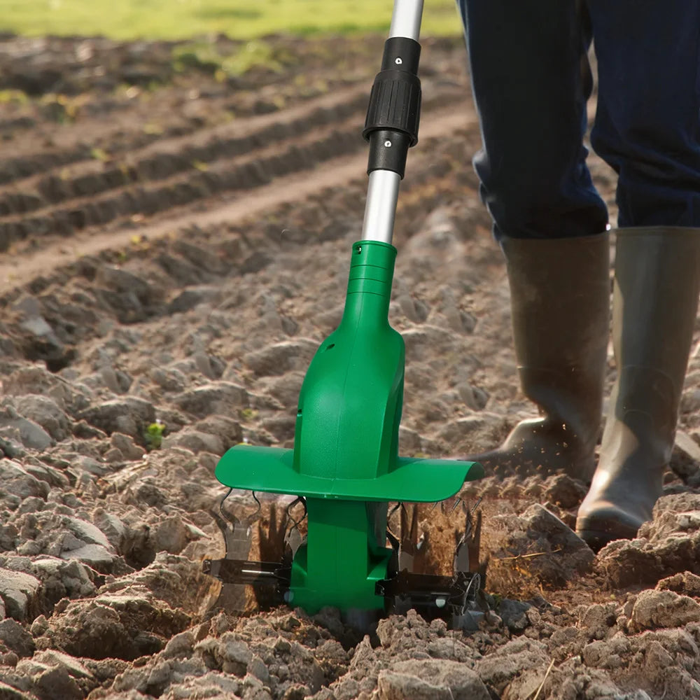 NewBeny Elektrische Gartenfräse Kultivator Vertikutierer Klappbare Bodenhacke Gartenwerkzeug