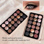 18-Farben-Lidschatten-Palette – Perlglanz, Matt, feiner Schimmer, Glitzer, Erdtöne, langanhaltend, hochpigmentiert