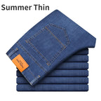 Herrenhose Büro Business Jeans Herren Klassische Blau Schwarz Baumwolle Stretch Straight Denim Hose Herren Marken Hosen
