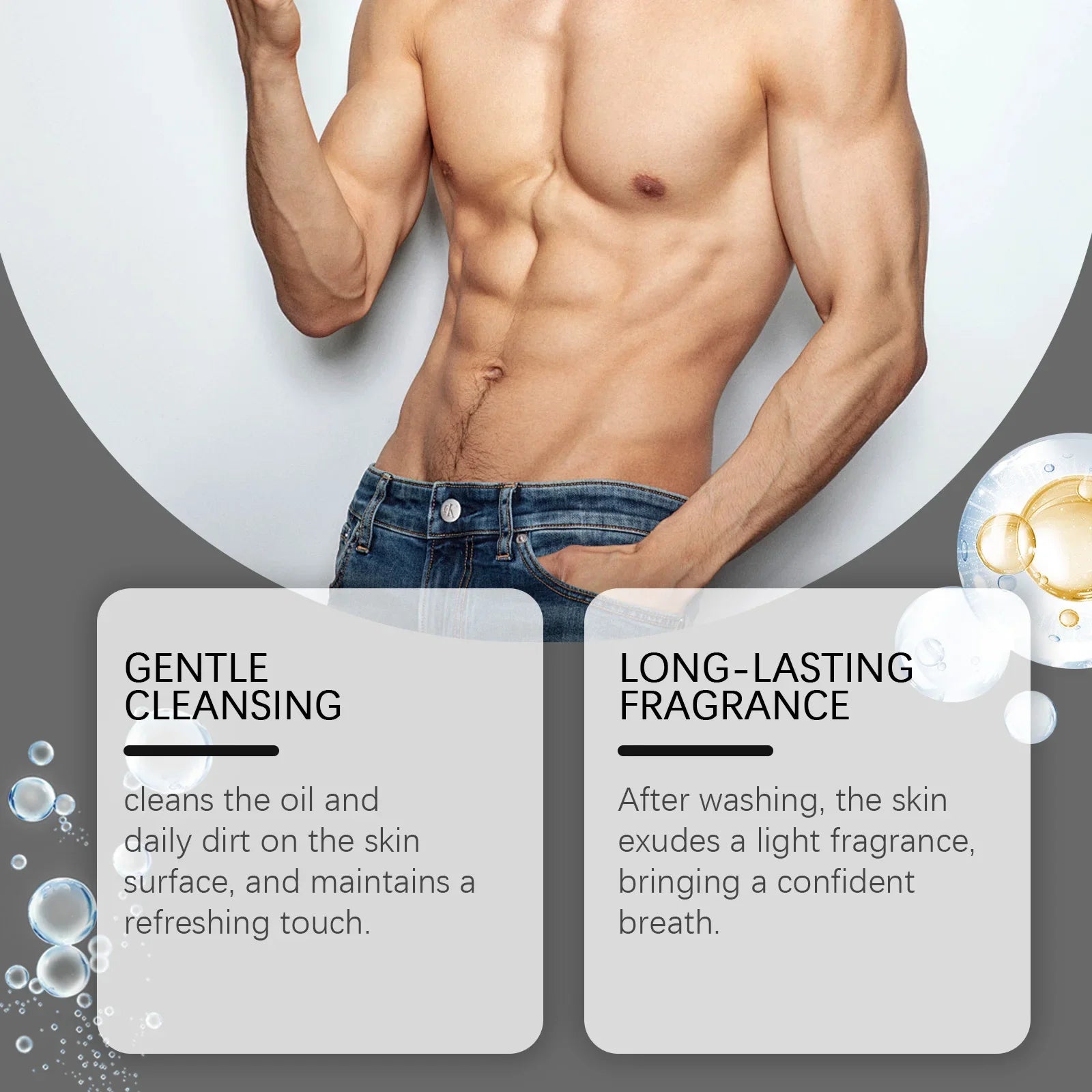 Men's Eucalyptus Coconut Body Wash Deep Cleansing Shower Gel Refreshing Scent Long Lasting Fragrance Oil Control 100ml