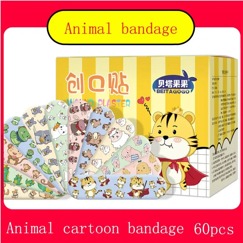 60/120/240/360/480pcs Cartoon Pattern Waterproof Hemostasis Band Aid Stickers for Kids Adhesive Bandage Wound Plaster First Aid