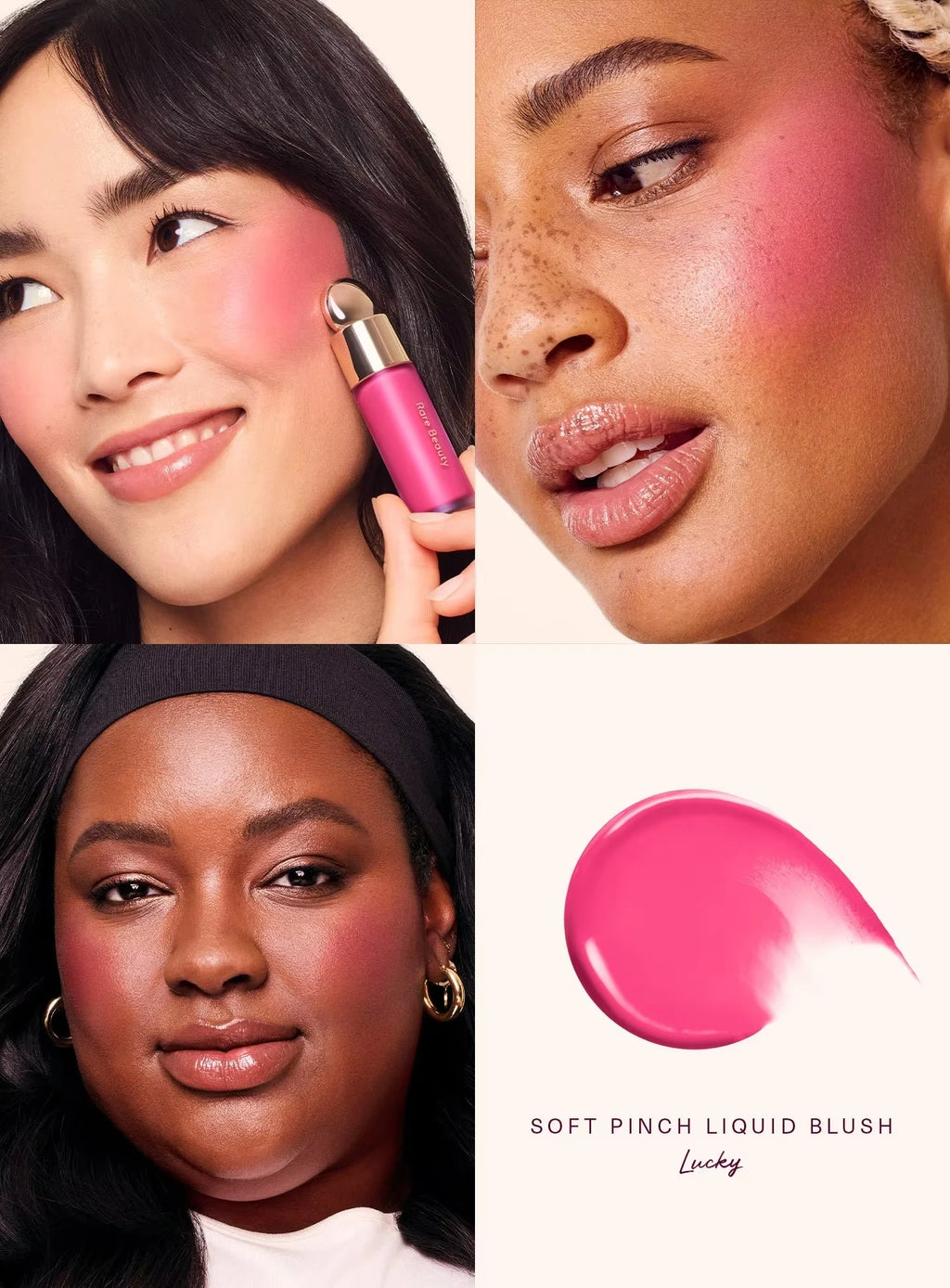 Rare Beauty Soft Pinch Flüssiges Rouge Seidig und gleitet sanft Lang anhaltendes Make-up für pralle Wangen Hope Love Virtue Happy Wonder Worth