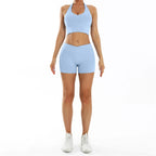 Scrunch-Sportanzug Damen Yoga-Set Gymnastik-Kleidung Sexy Sport-BHs und Schlaghosen-Sets Fitness-Outfits Damen Trainingskleidung