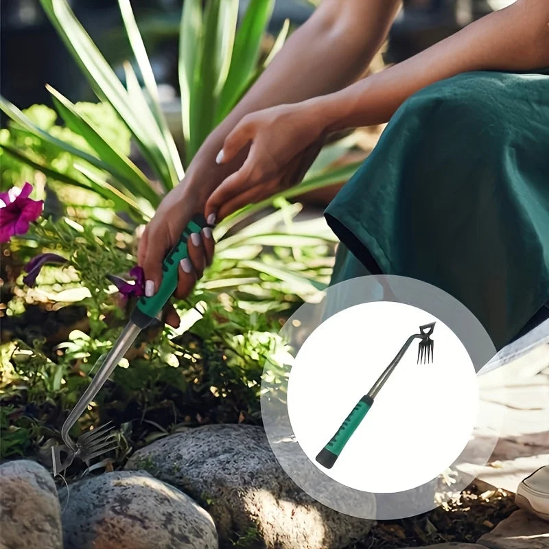 1er-Set einziehbare Gartenhacke für den Heimgebrauch – Multifunktionswerkzeug zum Jäten, Graben, Beliebtes Gartengeräte-Set Zweitbild