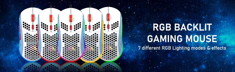 65 % kabelgebundenes mechanisches Gaming-Tastatur- und Maus-Combo, Mini-Tastatur mit 68 Tasten, RGB-Hintergrundbeleuchtung, leichte optische RGB-Wabenmaus