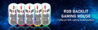 65 % kabelgebundenes mechanisches Gaming-Tastatur- und Maus-Combo, Mini-Tastatur mit 68 Tasten, RGB-Hintergrundbeleuchtung, leichte optische RGB-Wabenmaus