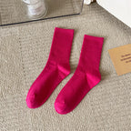 33 Farben Sommer Baumwolle Weiche Socken Fröhlich Bunte Damen Mid-Tube Strümpfe Modetrend Rot Grün Knöchelsocken Herbst Strumpfwaren