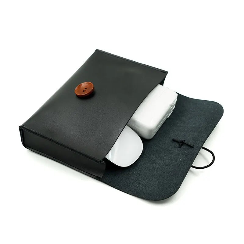 PU Leder Beutel Ladegeräte Aufbewahrungstaschen Für Reisen USB Datenkabel Maus Organizer Elektronische Gadget Taschen