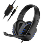 Kopfhörer 3,5mm Kabelgebundenes Gaming Headset Ohrhörer Musik für PS4 Playstation 4 Game PC Chat Computer mit Mikrofon