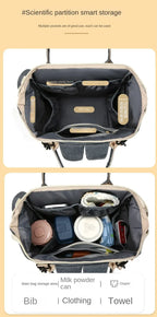 USB Mummy-Bag Windeltasche Babypflege Große Kapazität Mama Rucksack Mummy Mutterschaft Nasstaschen Wasserdichte Baby Schwanger Wickelrucksack