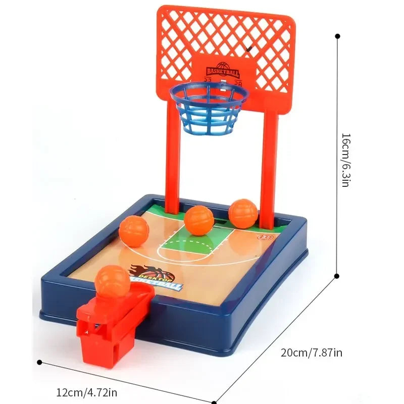 Basketballspiel. Mini-Tischplatte, tragbar für Reisen oder Büro. Spielset für drinnen und draußen. Lustiges Sport-Neuheitenspielzeug oder Geschenk