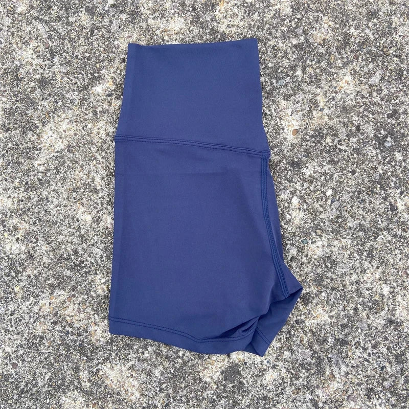 Sexy einfarbige Damen-Fitness-Sportshorts, hohe Taille, athletische Yoga-Shorts, Bein-Radfahren, umfassendes Training, Jogging, Squat-Proof