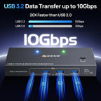 USB-C Dockingstation Triple/Dual Monitor KVM Switch 4K 1080P@60Hz, USB C KVM Switch 3/2 Monitore 2 Laptops für Windows/Mac OS