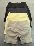 Damen Scrunch Shorts nahtlos V-Rücken Scrunch Booty Shorts Fitness Workout Laufen Yoga Gym Shorts