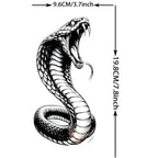 1 Blatt Kobra Schlange Drache Skorpion Temporäre Tattoos für Männer Frauen Wasserdicht Langlebig Löwe Tiger Wolf Fake Tattoo Aufkleber
